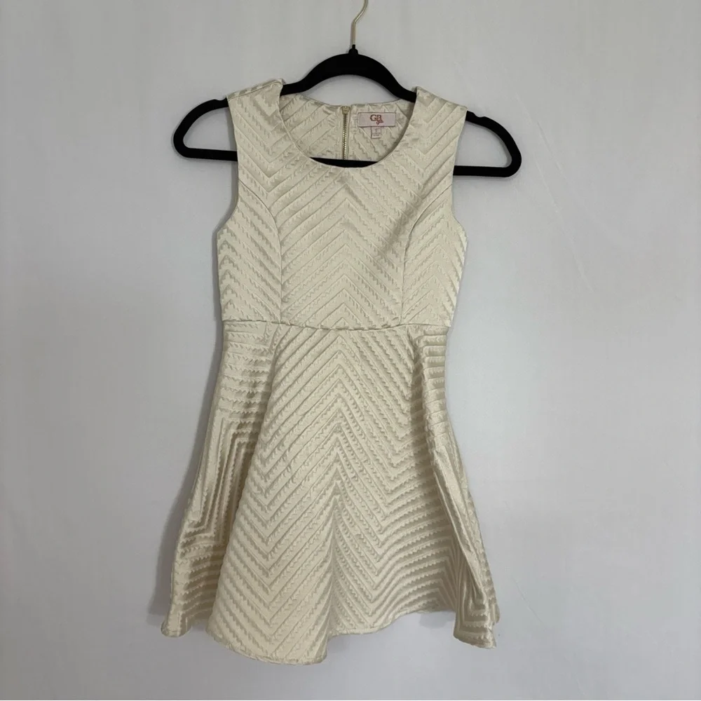 GB Gianni Bini Girls Sleeveless‎ Dress Champagne Size Small